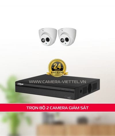 Trọn Bộ 2 Camera Thu Âm Dahua 2.0MP Full HD