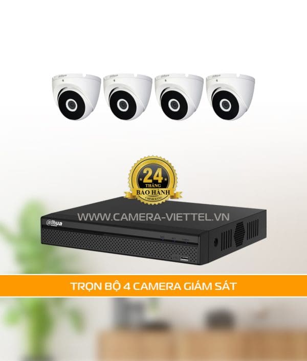 Trọn Bộ 4 Camera Dahua 2.0MP Full HD